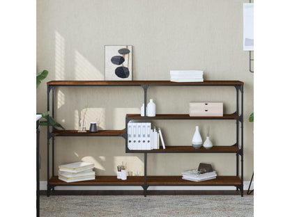 Table console chêne marron 160x32x95 bois d'ingénierie