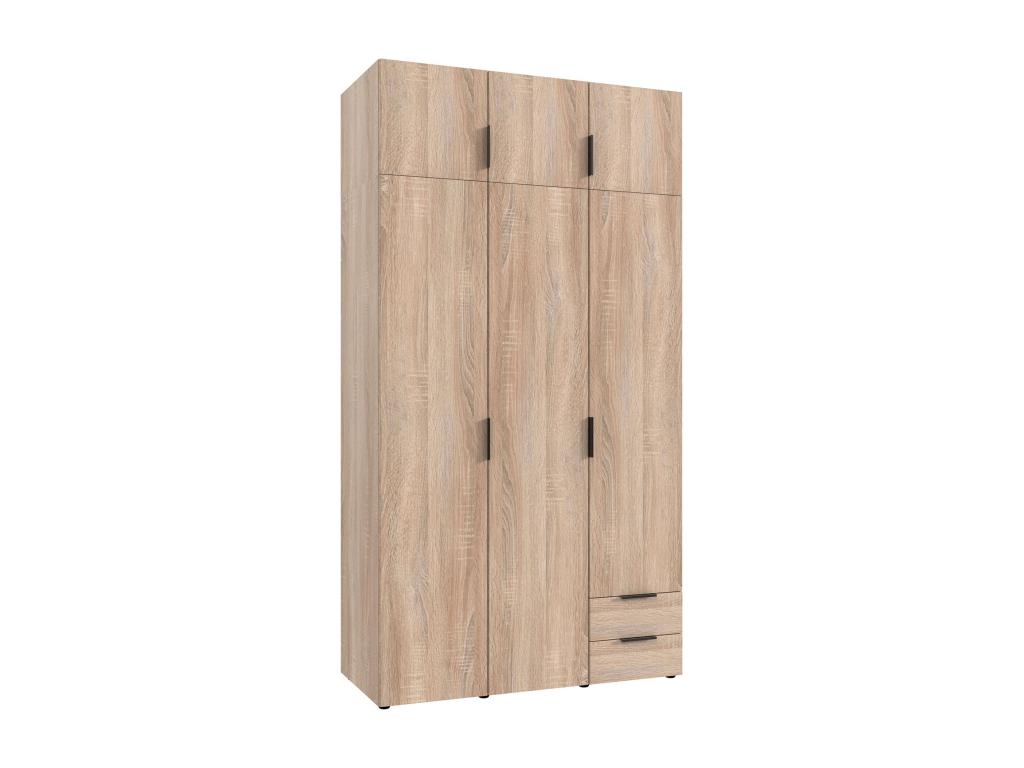 Armoire de rangement placard de rangement en bois mélamine coloris Imitation chêne - Longueur 120 x Hauteur 225 x Profondeur 54 cm?
