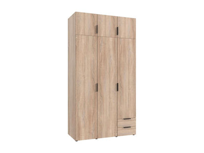 Armoire de rangement placard de rangement en bois mélamine coloris Imitation chêne - Longueur 120 x Hauteur 225 x Profondeur 54 cm?