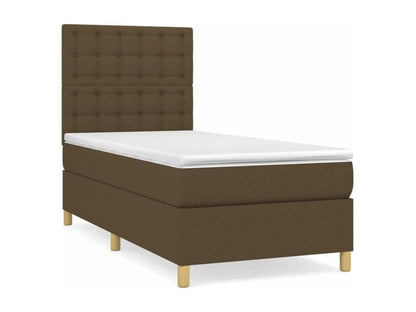 Sommier à Meublita de lit avec matelas Marron foncé 80x200
