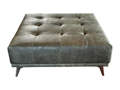 Pouf - Vert cuir - Meublita