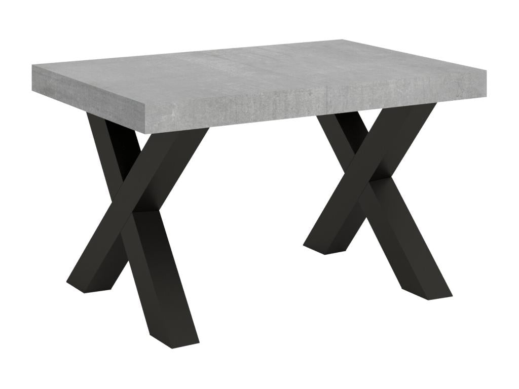 Table extensible 90x120/224 cm Doucezen Ciment cadre Anthracite