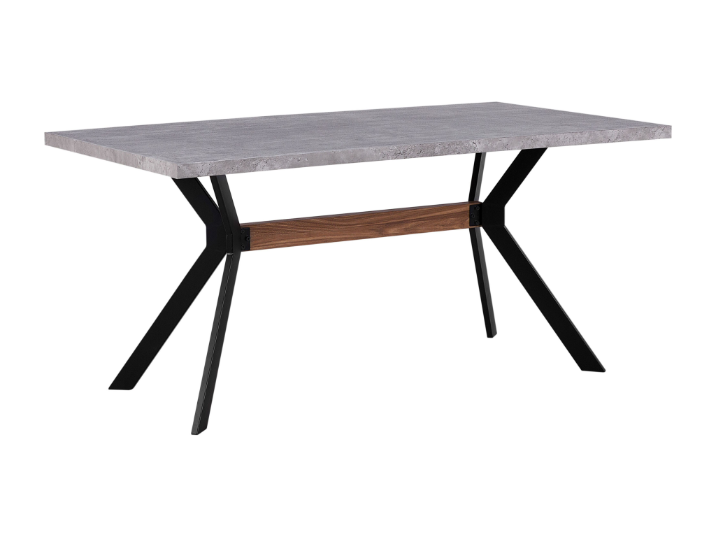 Table de repas Meublita Effet béton gris 160 cm 90 cm