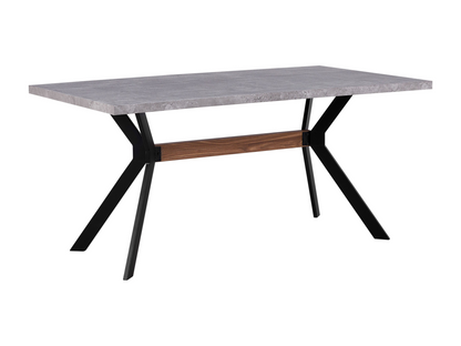 Table de repas Meublita Effet béton gris 160 cm 90 cm