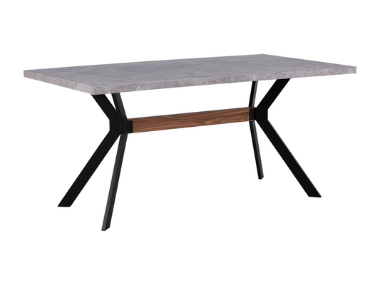 Table de repas Meublita Effet béton gris 160 cm 90 cm