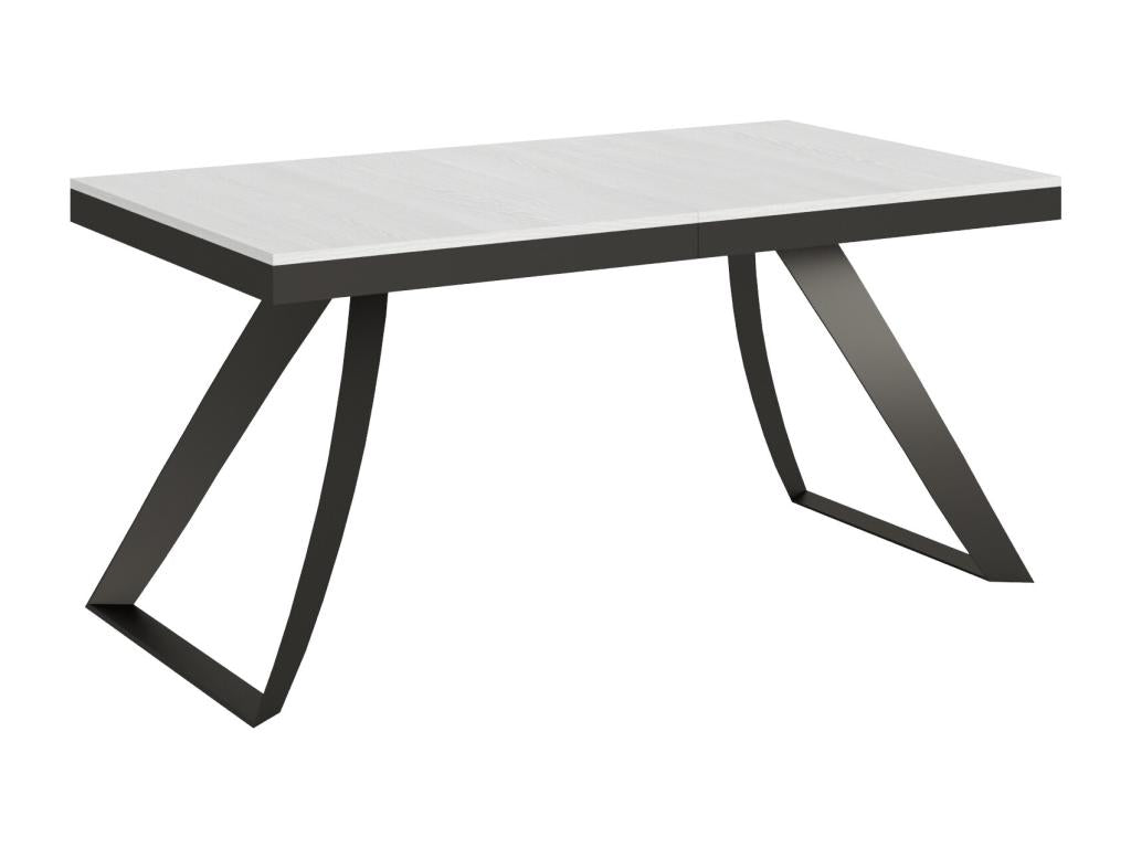 Table extensible 90x160/264 cm Proxy Evolution Frêne Blanc cadre Anthracite