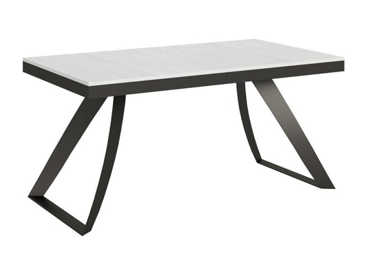 Table extensible 90x160/264 cm Proxy Evolution Frêne Blanc cadre Anthracite