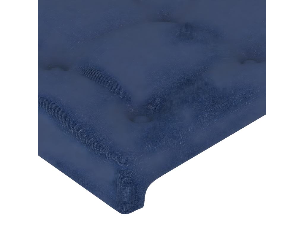 Têtes de lit 4 pièces Bleu 90x5x78/88 cm Tissu
