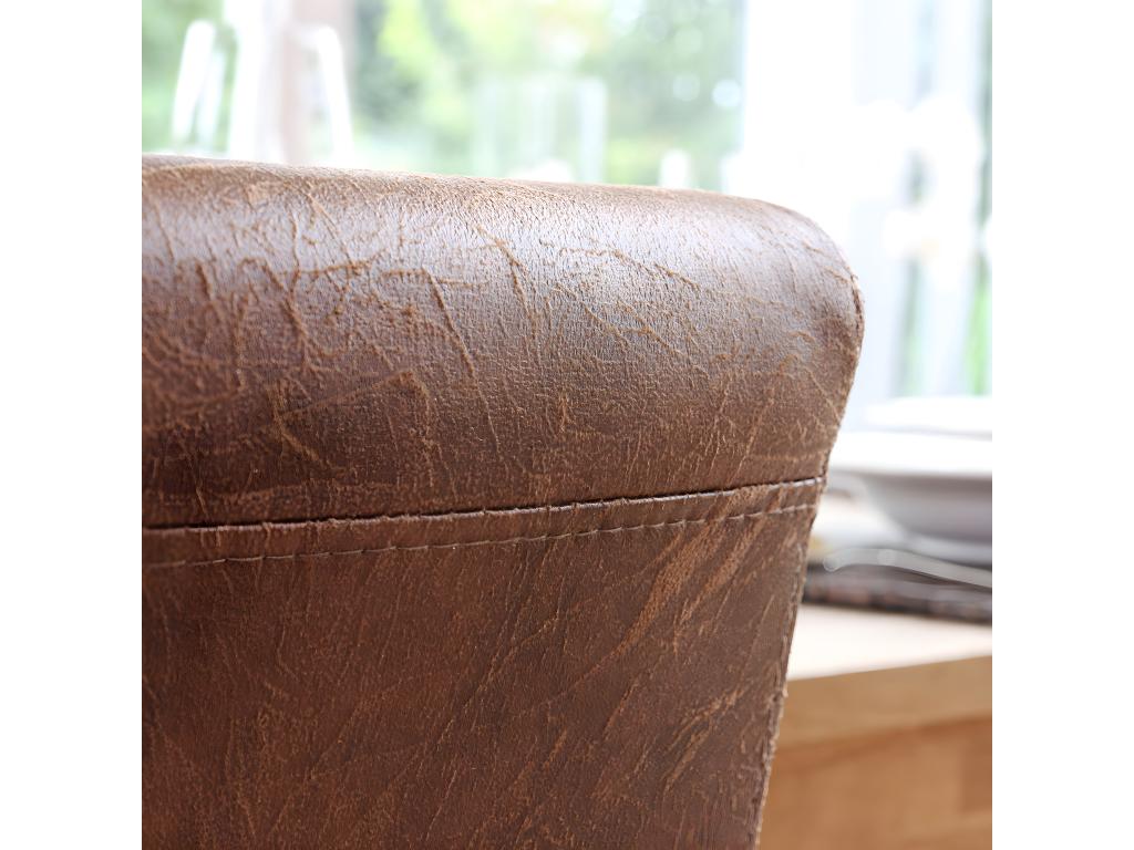 Lot de 2 chaises de séjour Fauteuil Doucezen - tissu aspect daim aspect chaîne des pieds