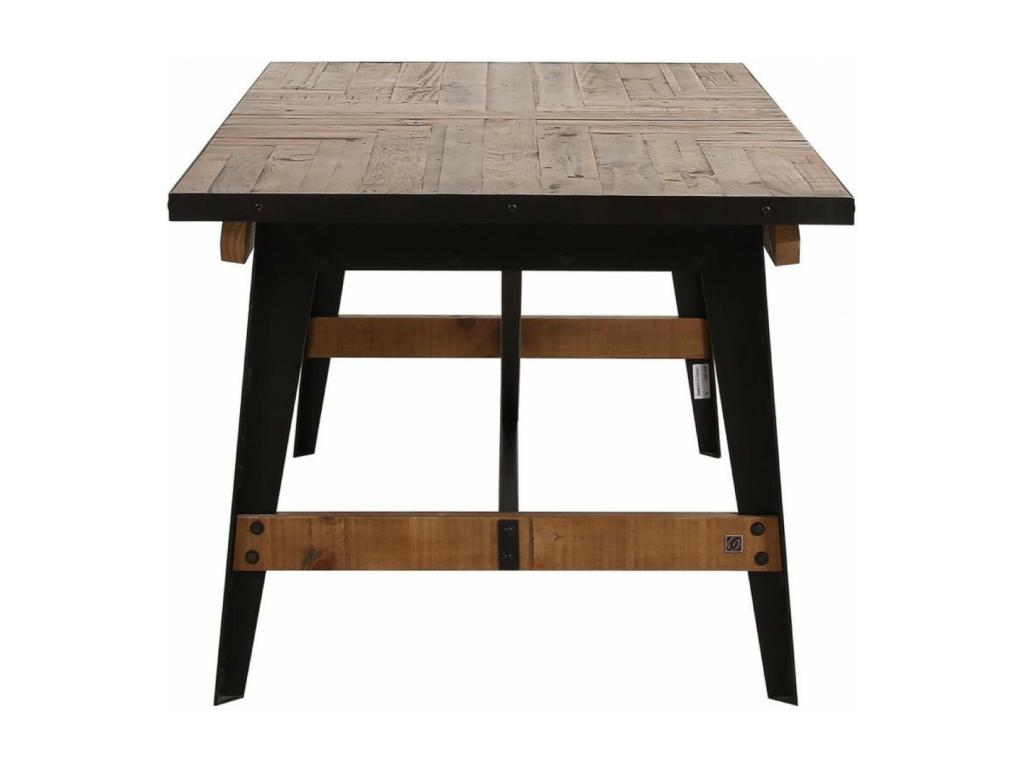 Table Rectangulaire Extensible Bois-MDF Noir - Manufacture Meublita