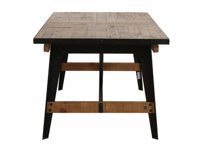 Table Rectangulaire Extensible Bois-MDF Noir - Manufacture Meublita