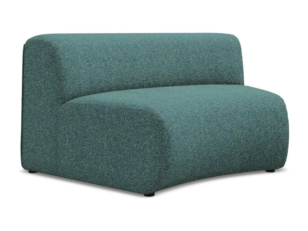 Fauteuil d'angle pour canapé modulable en tissu texturé - marin - Meublita