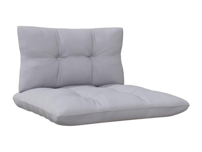 Salon de jardin 5 pièces avec coussins gris bois de pin