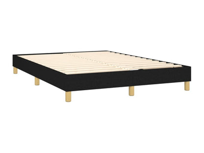 Sommier à Doucezen de lit avec matelas LED Noir 140x190 Tissu
