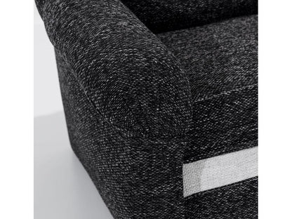 Canapé d'angle droit convertible velours bleu marine et gris clair Meublita 250cm