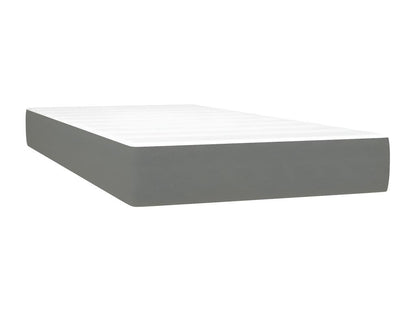 Sommier à Doucezen de lit avec matelas gris foncé 120x190cm tissu