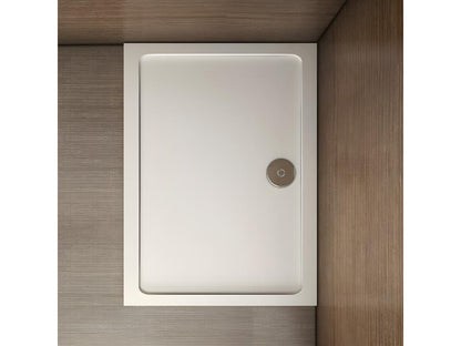 Receveur de douche blanc 140x90x3cm rectangulaire Extra-plat Meublita coat bac à douche anti-dérapant Modèle Classique