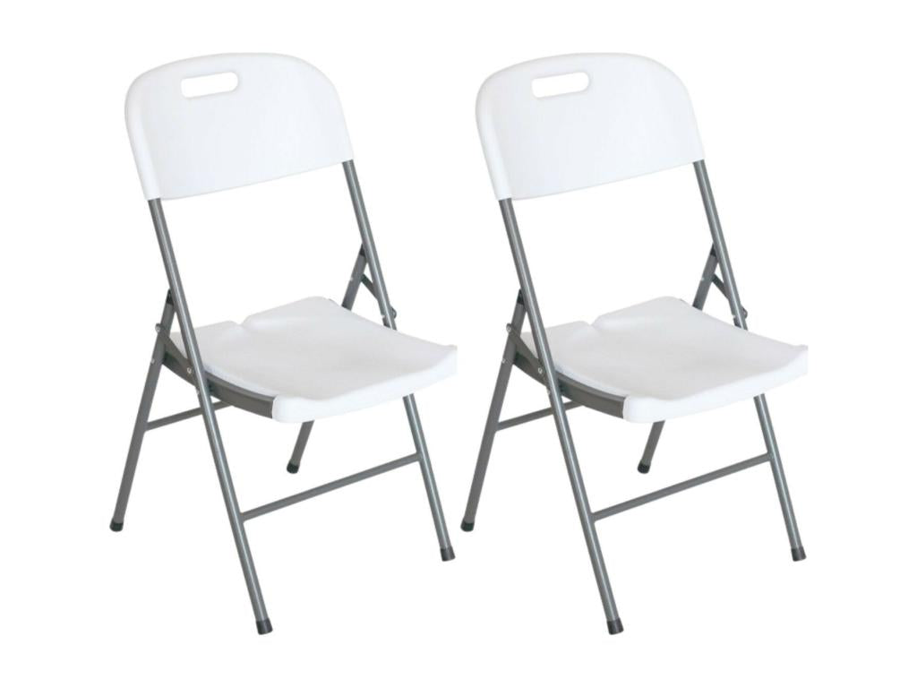 Pack 2 Chaises Pliantes avec Poignée 47x58x87cm Meublita