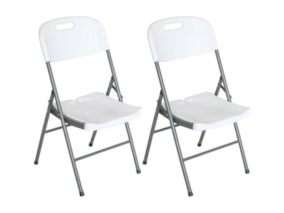 Pack 2 Chaises Pliantes avec Poignée 47x58x87cm Meublita