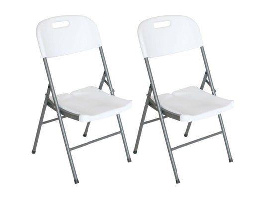 Pack 2 Chaises Pliantes avec Poignée 47x58x87cm Meublita