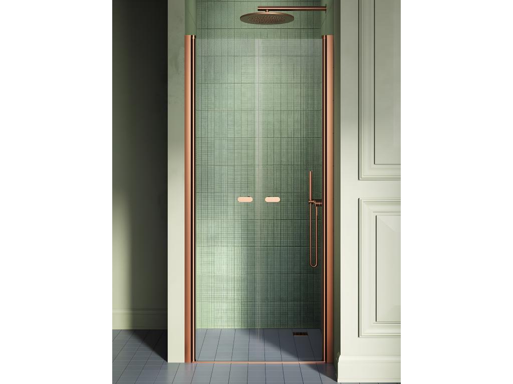 Porte de douche battante 150 cm cuivre brossé Doucezen COPPER BRUSHED