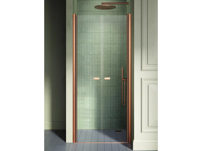 Porte de douche battante 150 cm cuivre brossé Doucezen COPPER BRUSHED