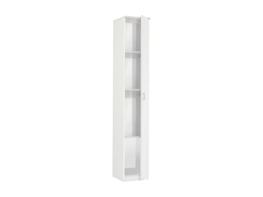 Armoire meuble de rangement couleur blanc - Longueur 40 x Hauteur 180 x Profondeur 35 cm