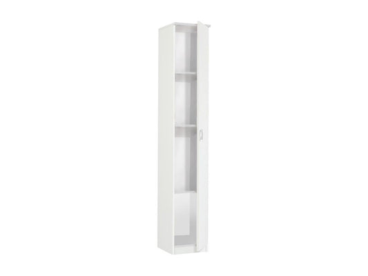 Armoire meuble de rangement couleur blanc - Longueur 40 x Hauteur 180 x Profondeur 35 cm