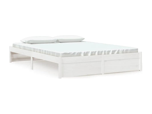 Cadre de lit Blanc Bois massif 150x200 cm Très grand