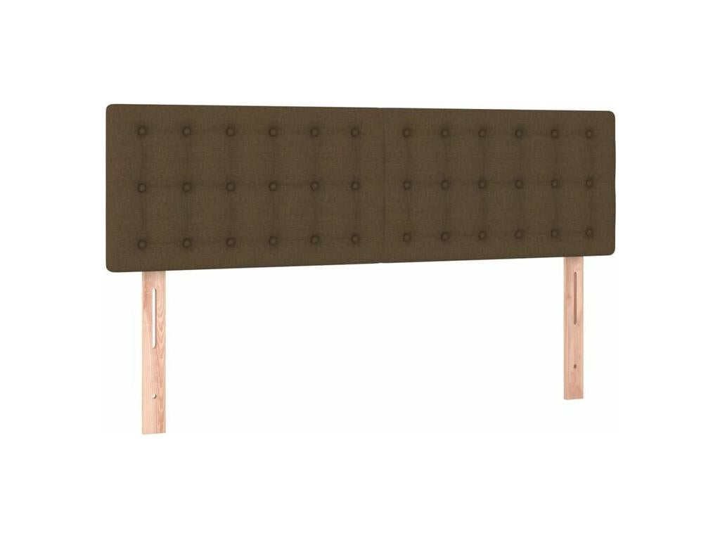 Sommier à Doucezen de lit avec matelas Marron foncé 140x200