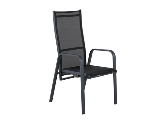 Meublita Chaise de jardin empilable noir.