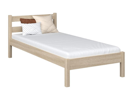 Lit simple en chêne N01 Chêne Blanchi 80x200