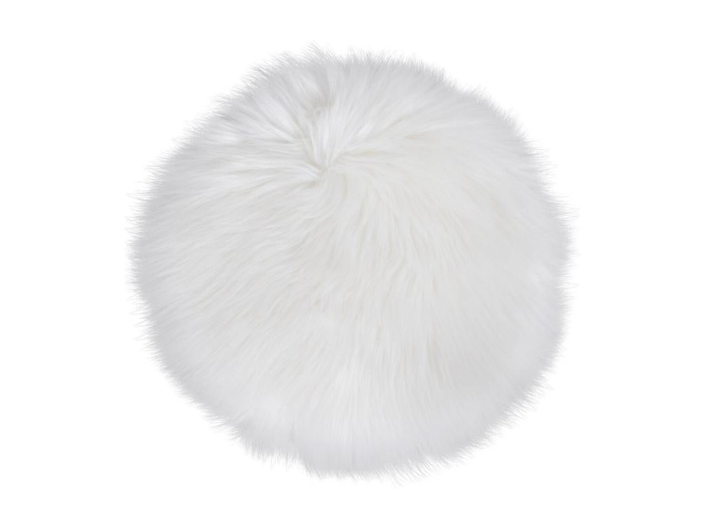 Pouf Agneau Blanc 35x35x6,5 cm Meublita
