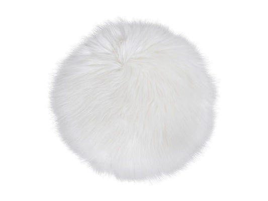 Pouf Agneau Blanc 35x35x6,5 cm Meublita