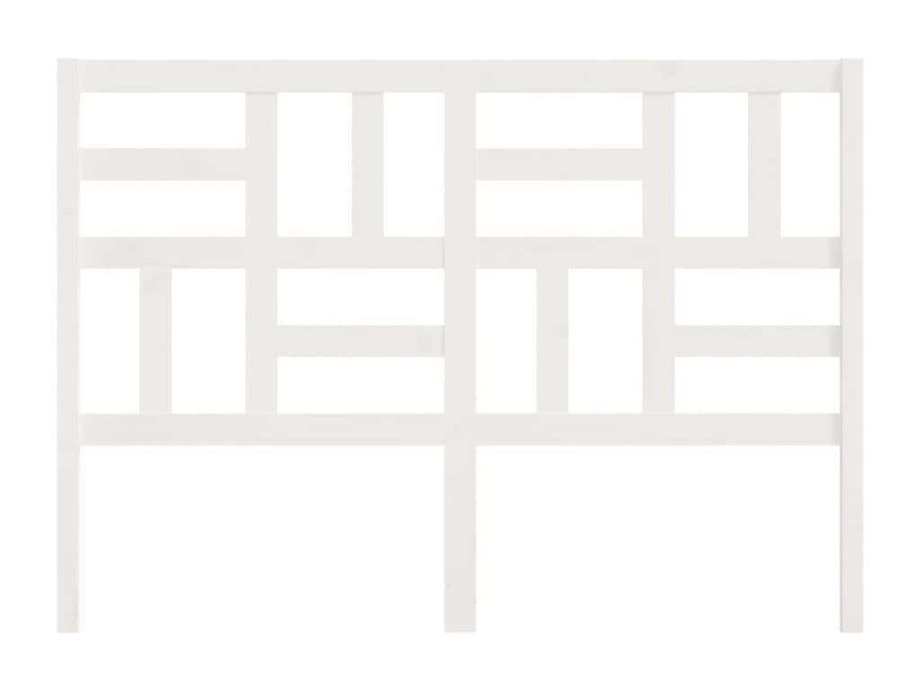 Tête de lit Blanc 126x4x104 cm Bois massif de pin