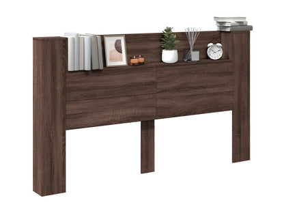 Armoire tête de lit avec LED chêne marron 180x16,5x103,5 cm