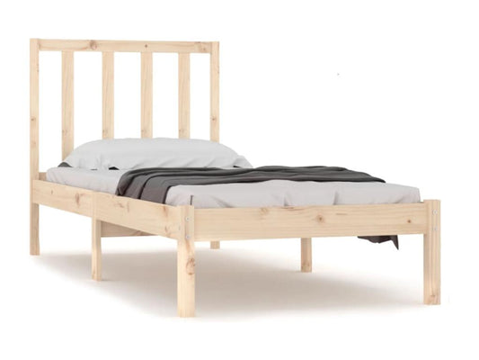Cadre de lit sans matelas 75x190 cm bois de pin massif