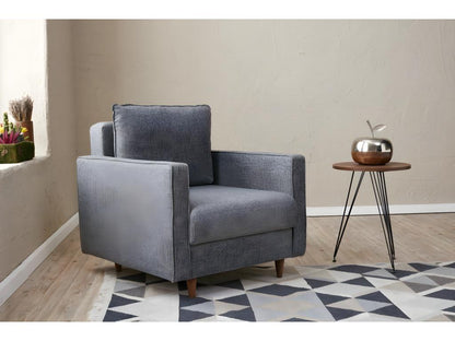 Fauteuil moderne Meublita Tissu Gris