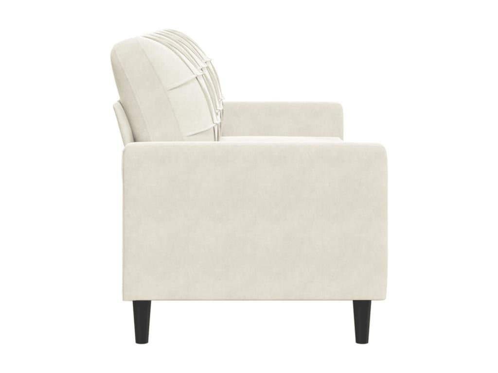 Canapé à 3 places Crème 180 cm Velours