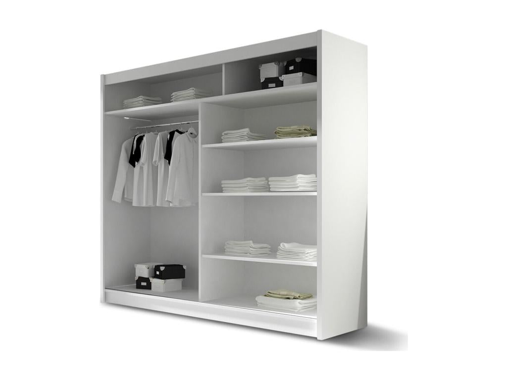 Armoire Doucezen 102 Noir 215x180x58cm Portes d'armoire Glissement