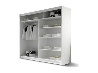 Armoire Doucezen 102 Noir 215x180x58cm Portes d'armoire Glissement