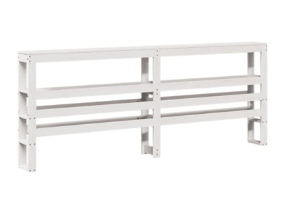 Cadre de lit et tête de lit blanc 200x200 cm bois de pin massif