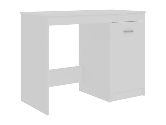 Bureau table poste de bois blanc 100x50x76 cm 02 0023499