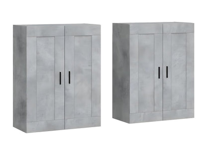 Armoires murales 2 pcs gris béton bois d'ingénierie