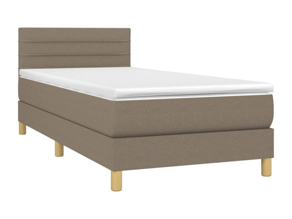 Sommier tapissier avec matelas et LED Doucezen 80x200cm Tissu