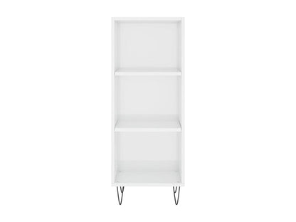 Buffet blanc brillant 34,5x32,5x90 cm bois d'ingénierie