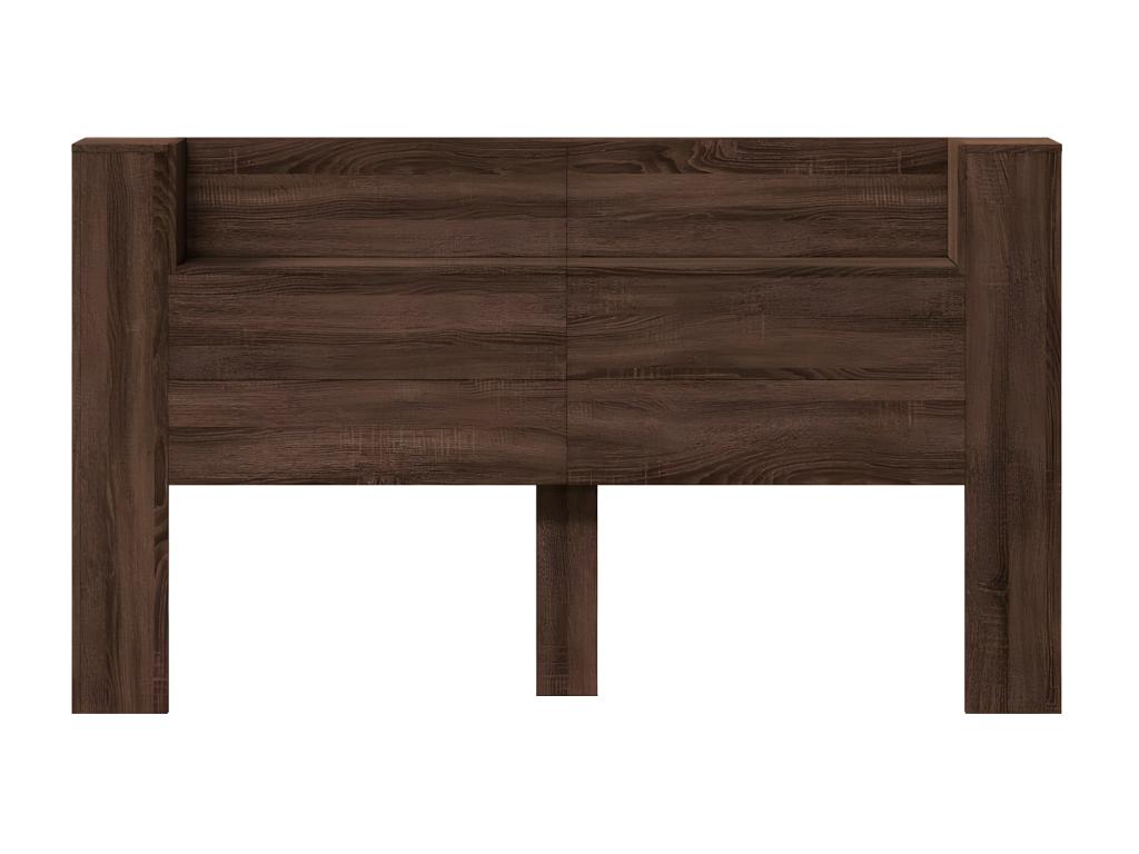 Armoire tête de lit avec LED chêne marron 180x16,5x103,5 cm