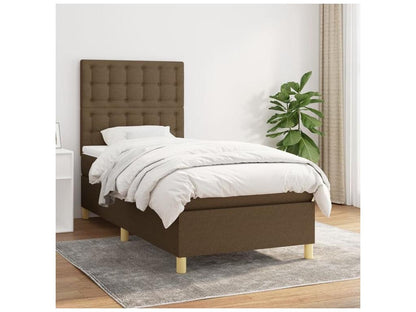 Sommier à Meublita de lit avec matelas Marron foncé 80x200