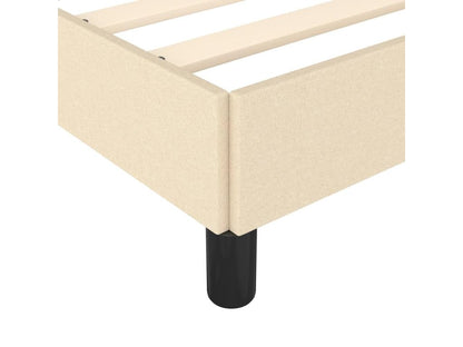 Cadre de lit crème 120x190 cm tissu