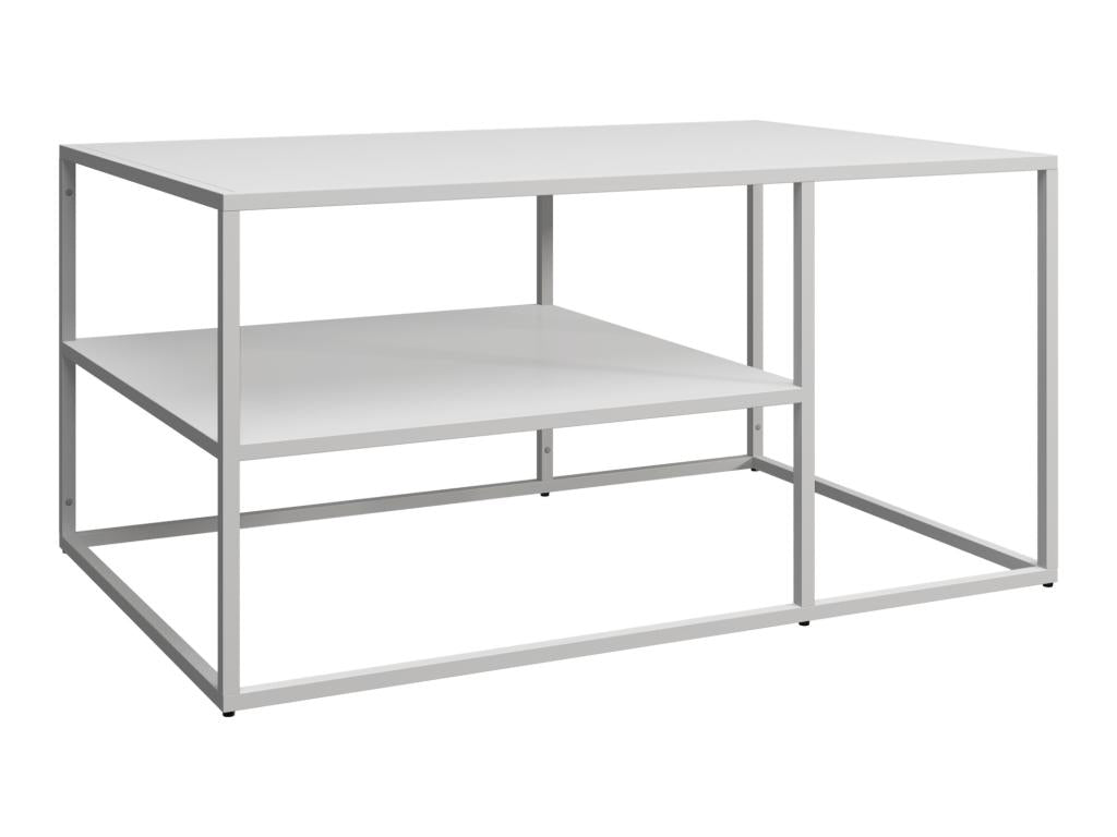 Table basse Meublita du Salon Rectangulaire 45x90x60 cm Blanc Meublita
